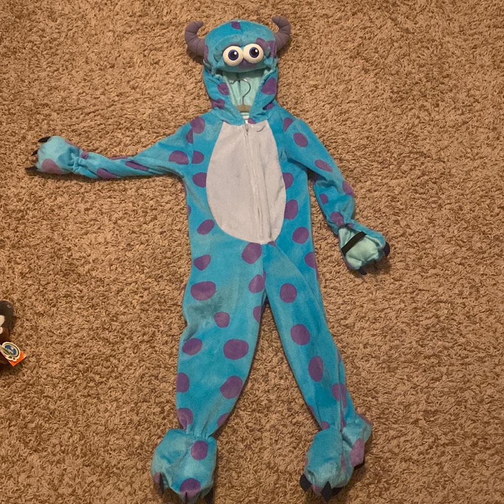 Disney Store Monsters Inc Plush SULLY Character Costume Blue/Purple Monster 3T